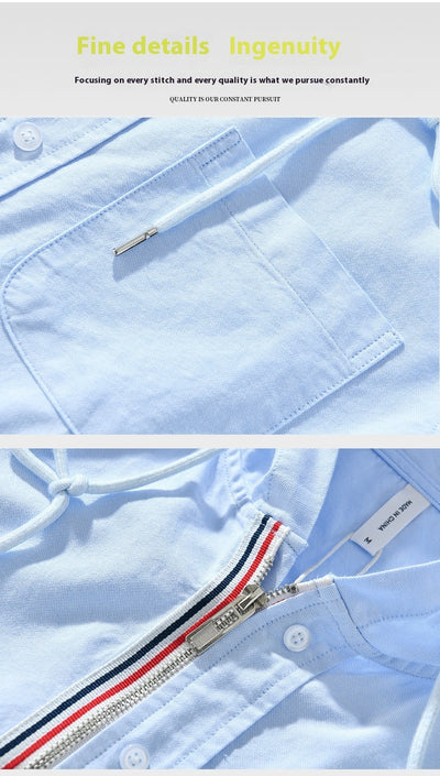 HENRY LINEN HOODIE SHIRT