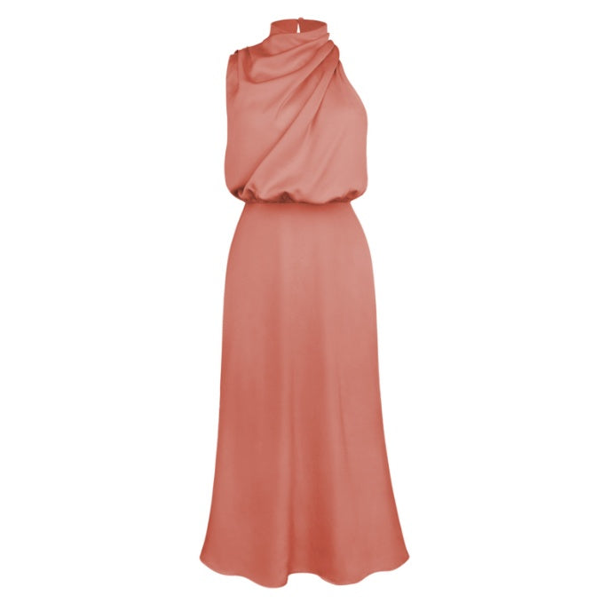 Katie™ | Glamorous Satin Halterneck Dress