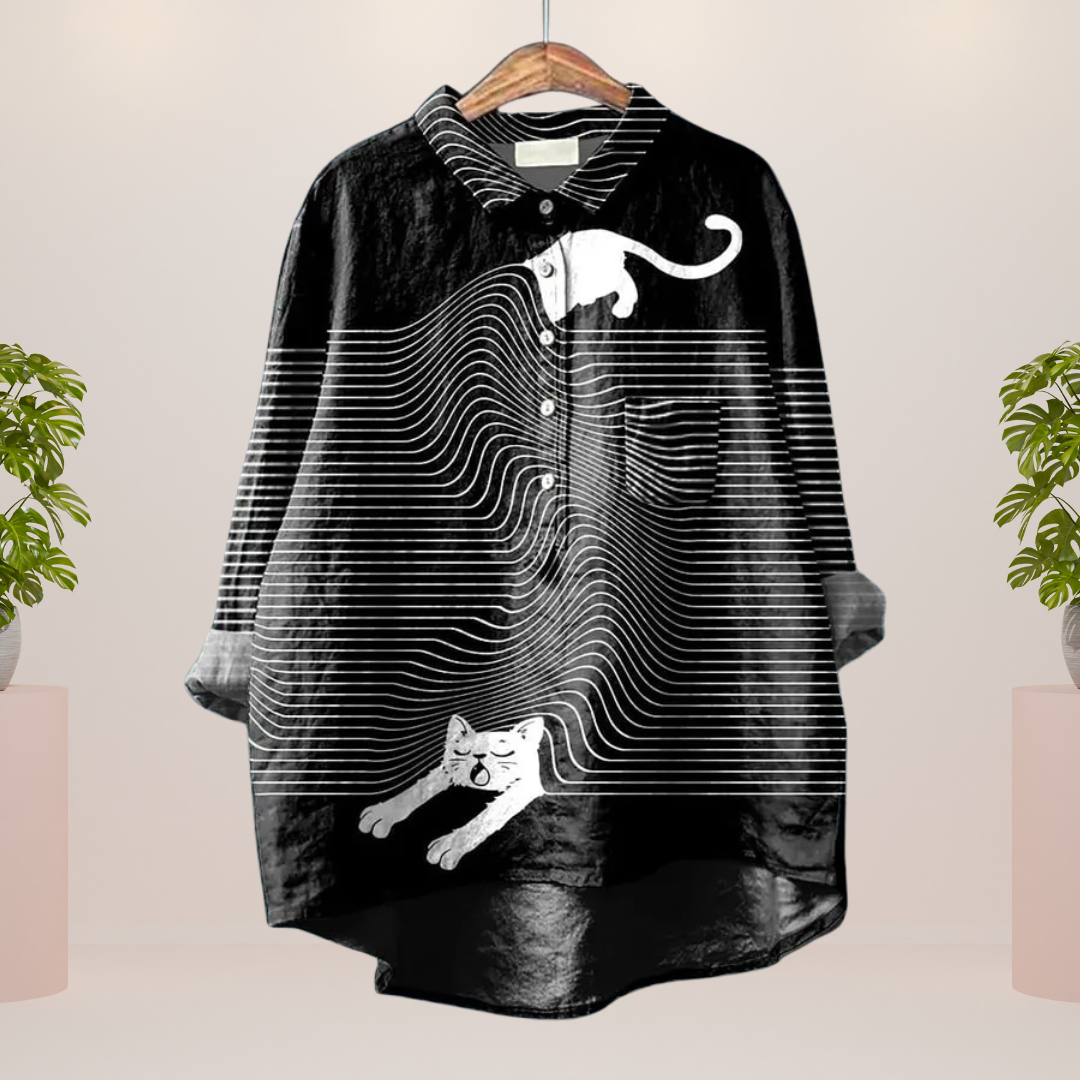 Isabella - Exclusive women's shirt with dog print