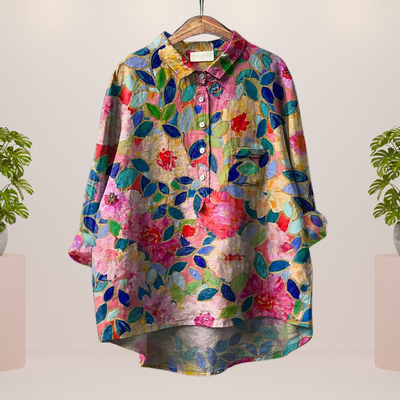Isabella - Exclusive women's shirt with dog print