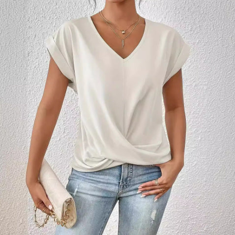 Cleo™ - Casual T-Shirt with Sweetheart Neckline