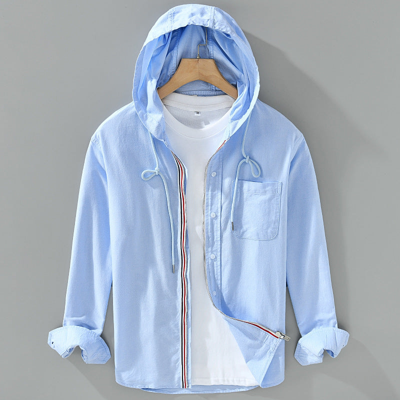 HENRY LINEN HOODIE SHIRT