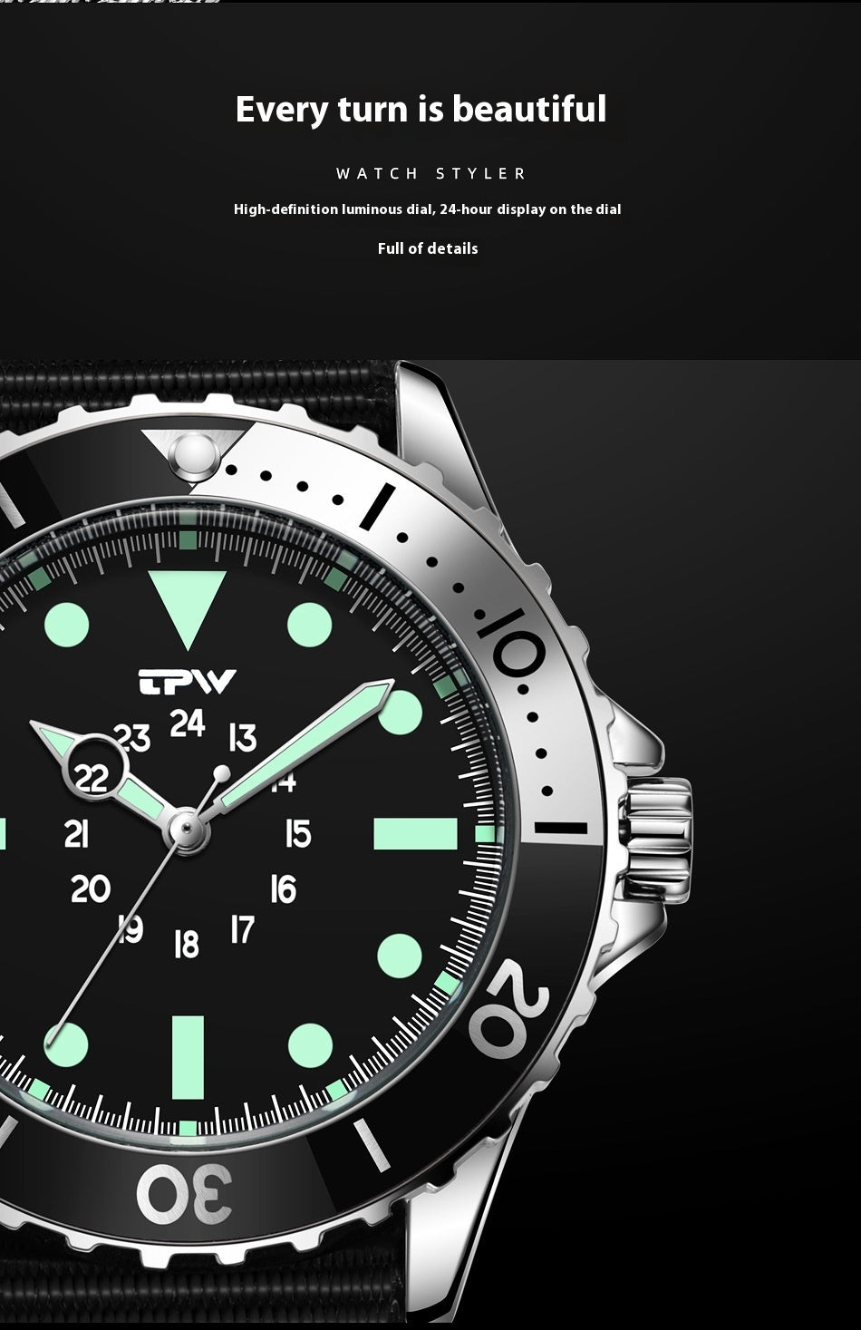 Tactical Waterproof Diver's Watch