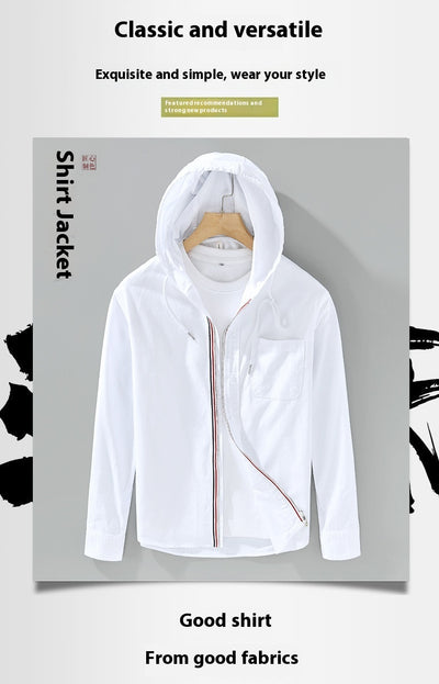 HENRY LINEN HOODIE SHIRT