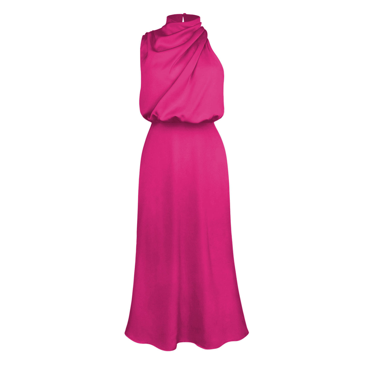 Katie™ | Glamorous Satin Halterneck Dress