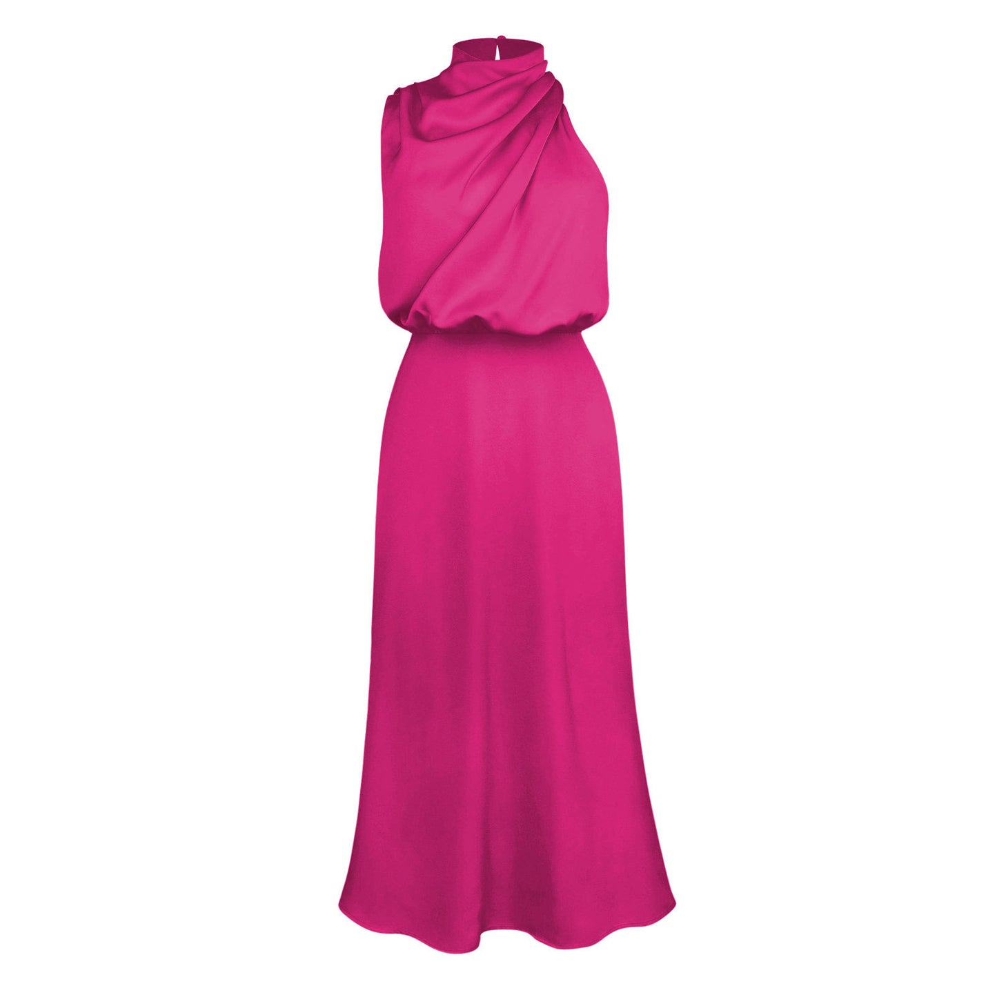 Katie™ | Glamorous Satin Halterneck Dress