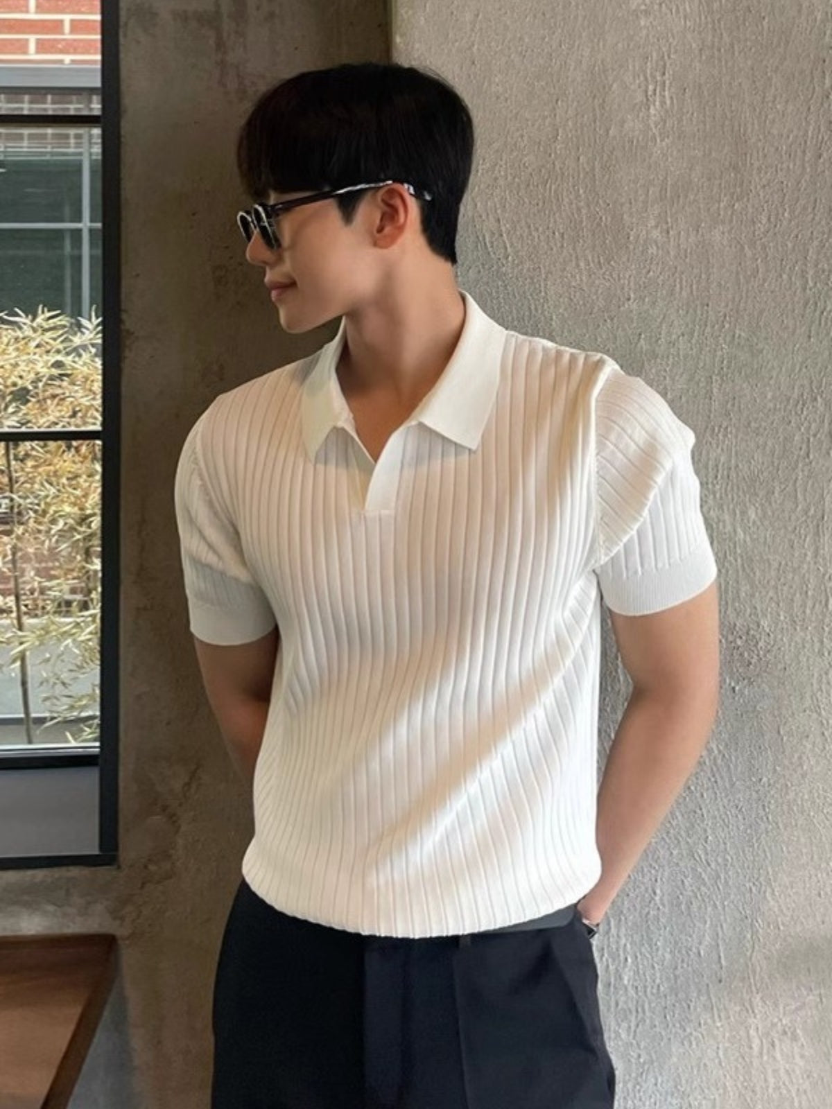 Leonora Athletic Fit Knitted Polo Shirt