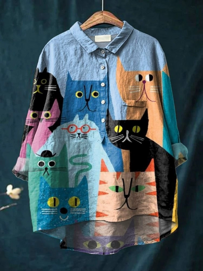 Isabella - Exclusive women's shirt with dog print