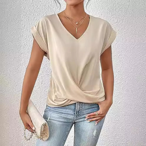 Cleo™ - Casual T-Shirt with Sweetheart Neckline