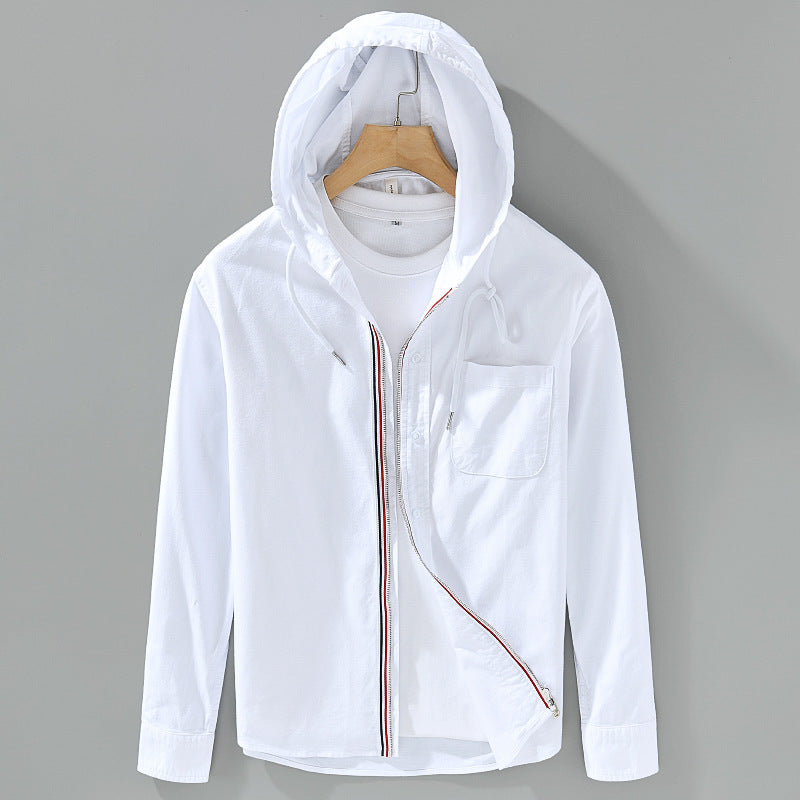 HENRY LINEN HOODIE SHIRT