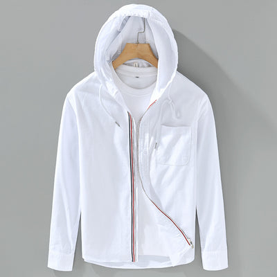 HENRY LINEN HOODIE SHIRT