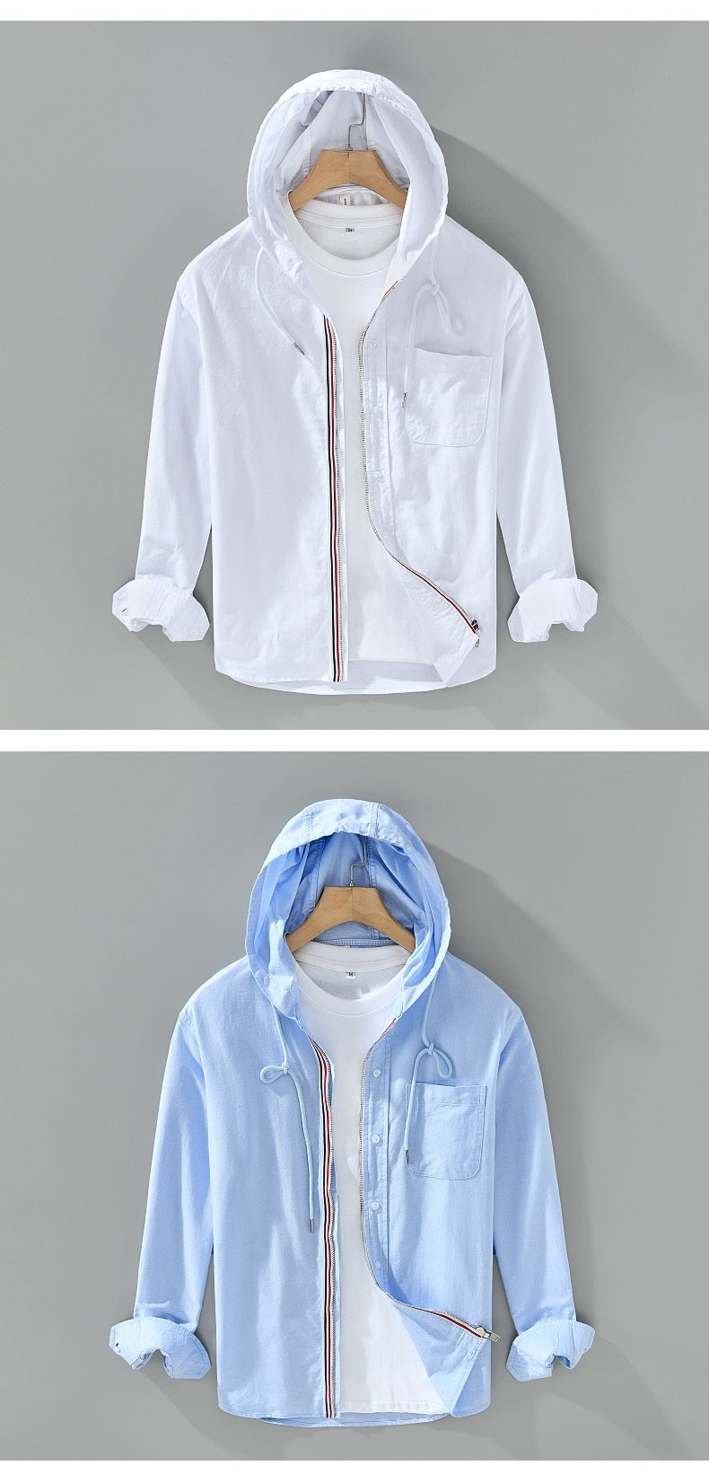 HENRY LINEN HOODIE SHIRT