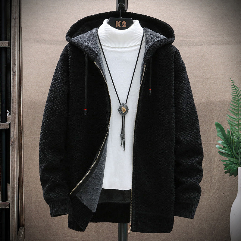 Ridge Hooded Zip Sweater