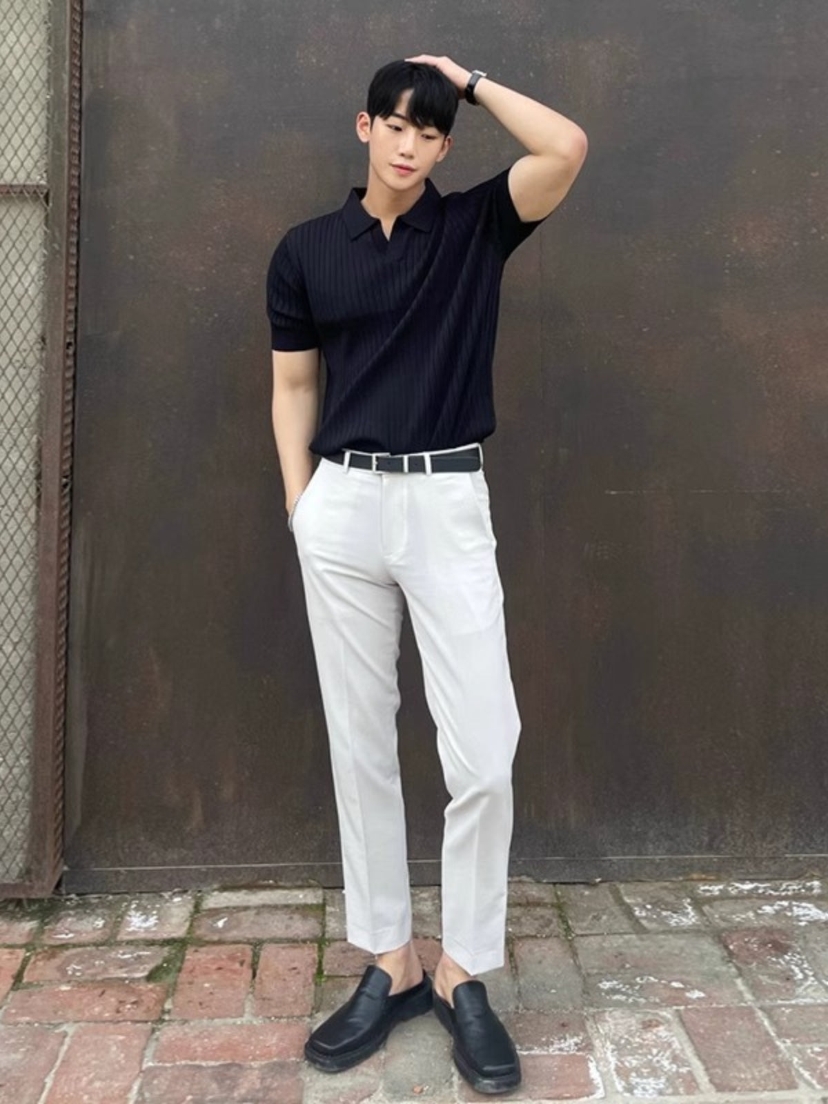 Leonora Athletic Fit Knitted Polo Shirt
