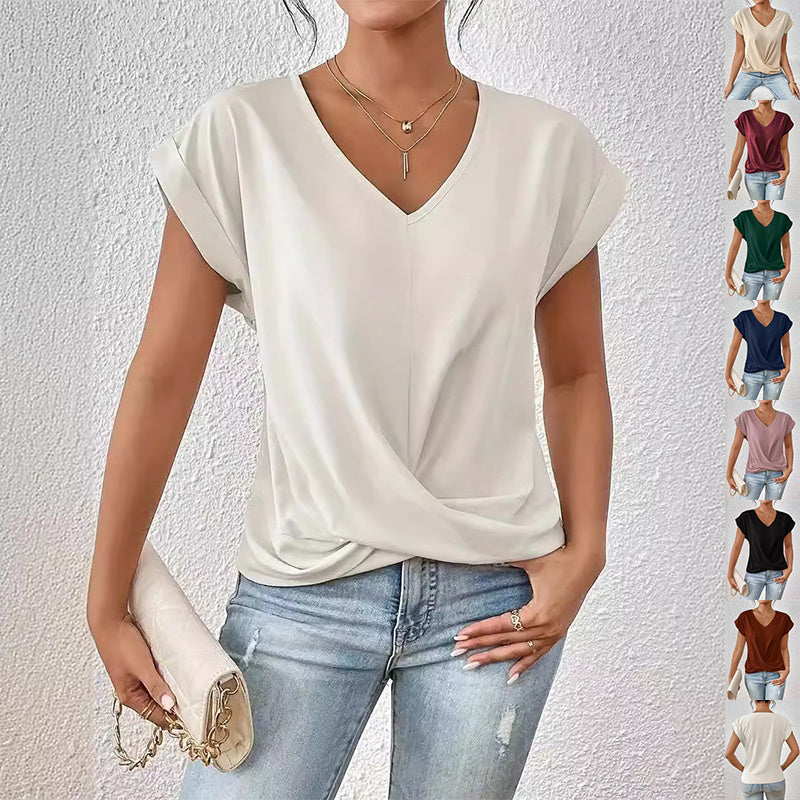 Cleo™ - Casual T-Shirt with Sweetheart Neckline