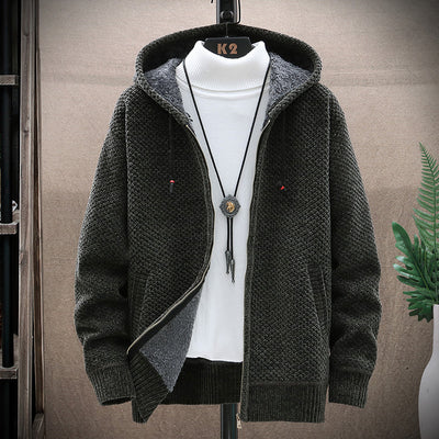 Ridge Hooded Zip Sweater