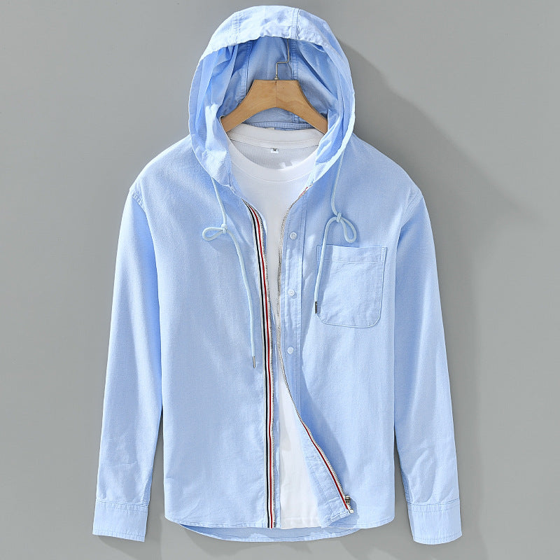 HENRY LINEN HOODIE SHIRT