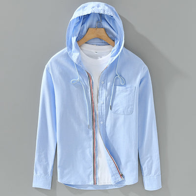 HENRY LINEN HOODIE SHIRT