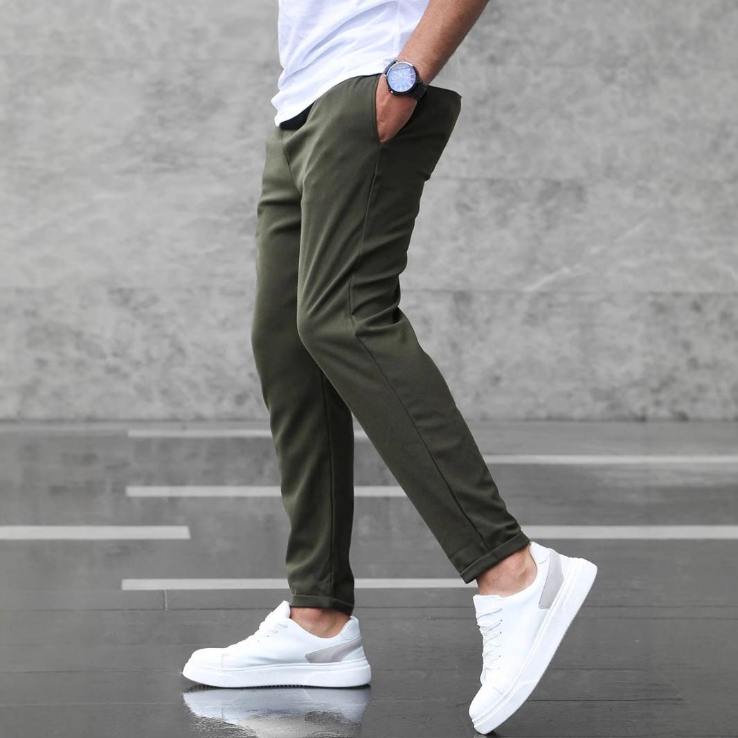 Harrison Straight-Leg Cropped Pants