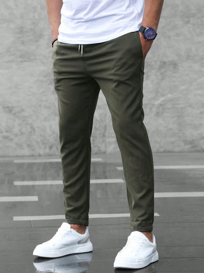 Harrison Straight-Leg Cropped Pants