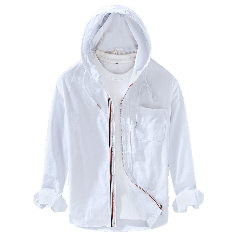 HENRY LINEN HOODIE SHIRT