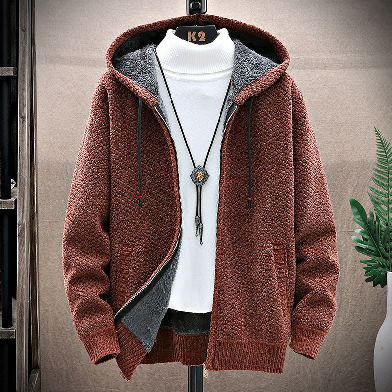 Ridge Hooded Zip Sweater