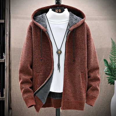 Ridge Hooded Zip Sweater