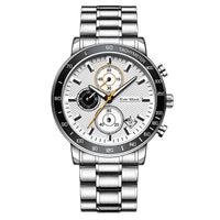 Black Circle White Steel