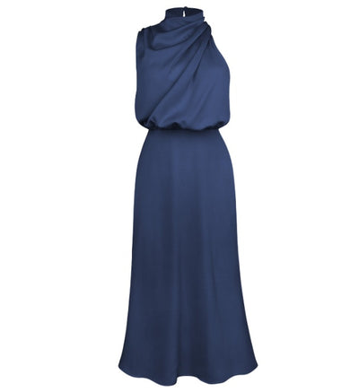 Katie™ | Glamorous Satin Halterneck Dress