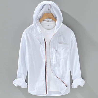 HENRY LINEN HOODIE SHIRT